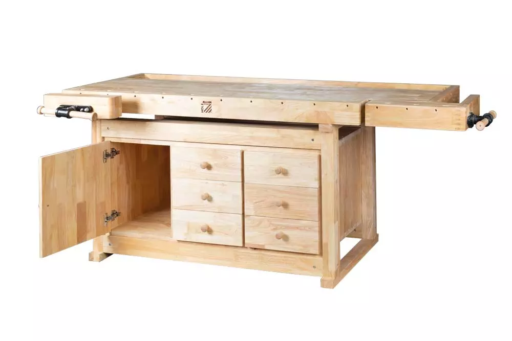 Hyvelbänk Kraftig med lådor 2100mm