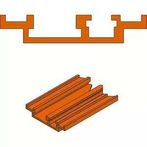 UJK Anhåll/T-spårskena 800mm