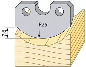 Hålkälstaklist 43mm r25 TB