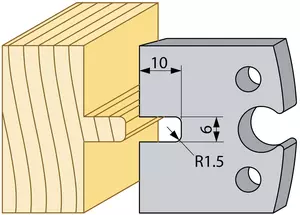 Notstål 6x10mm TB