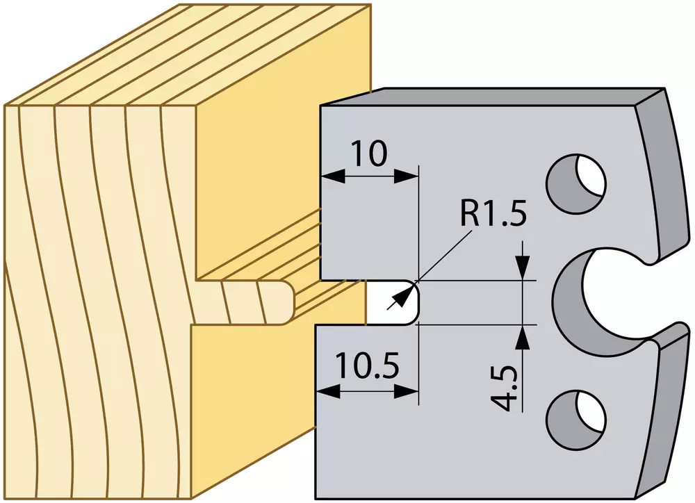 Notstål 10/10,5x4,5mm TB