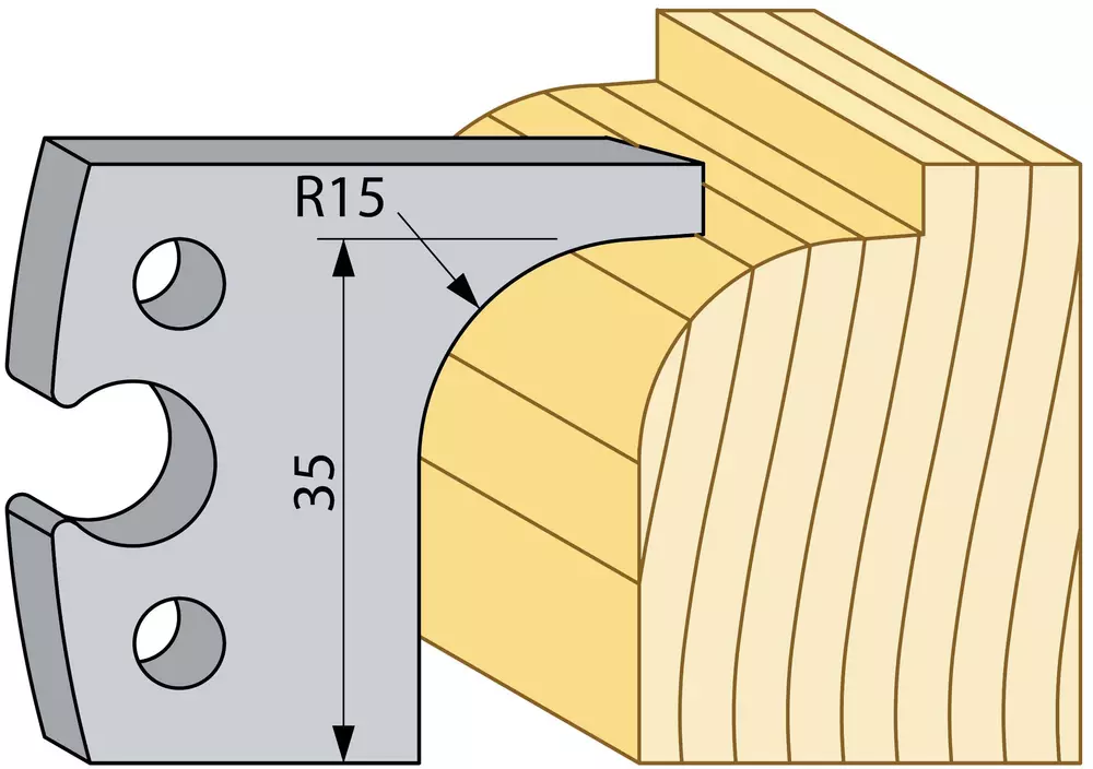 Profilstål HSS 40mm R15 TB