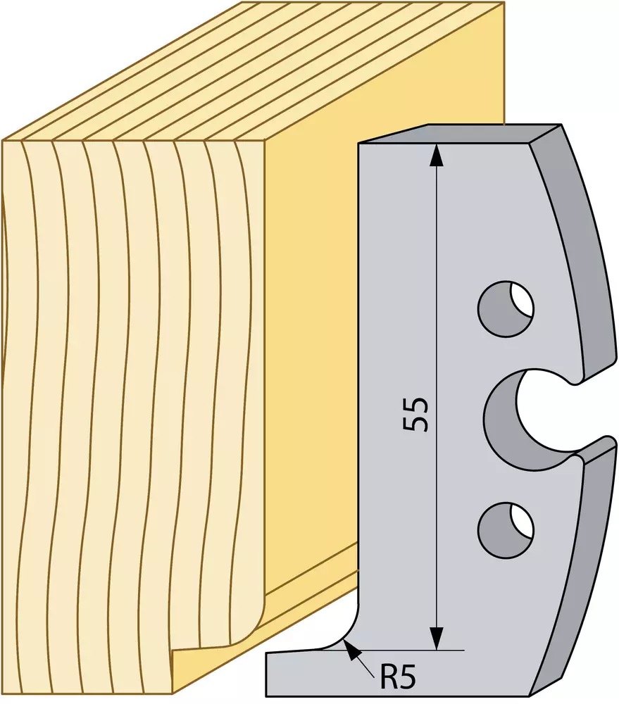 Profilstål 96087HSS L60 R5 I55 TB
