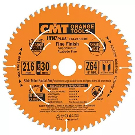 CMT ITK Plus sågklinga D216 Z64d30 K1,8 ATB+8°