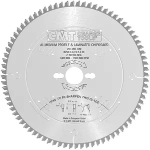 CMT Klinga NEG -6º D250 Z80 d30, skärbredd 3,2