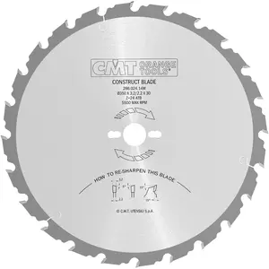 CMT Byggsågklinga D350 Z24 d30 skärbredd 3,2