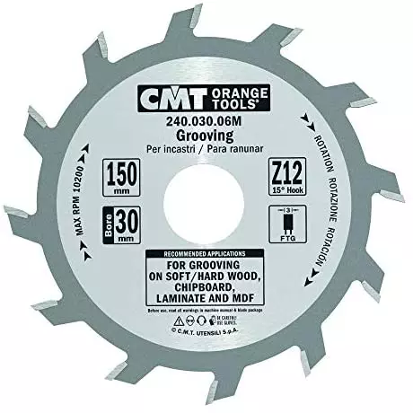CMT Notklinga rak D150 Z12 d30 skärbredd 3,0