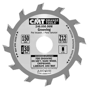 CMT Notklinga rak D150 Z12 d30 skärbredd 5,0