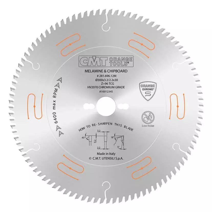 CMT Sågklinga D300 Z96 d30 CHROME skärbredd 3,2 TCG