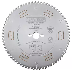 CMT Sågklinga D300 Z72 d30 CHROME skärbredd 3,2