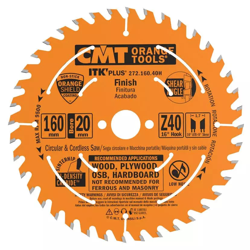 CMT ITK Plus D160 d20(+16) Z40 K1,7 10gr ATB + 8°