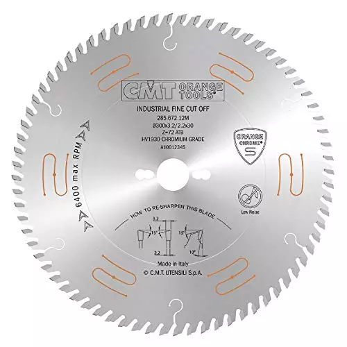 CMT Sågklinga D300 Z72 d30 CHROME skärbredd 3,2
