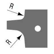 STARK Utbytesskär, R12/18, 45mm x 34,5mm x 2mm (par)
