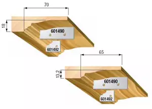STARK Utbytesskär, Profil E2, 60mm x 17mm x 2mm (par)