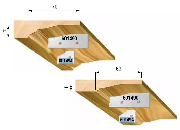 STARK Utbytesskär, Profil L2, 19,3mm x 27,5mm x 2mm (par)