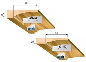 STARK Utbytesskär, Profil L2, 19,3mm x 27,5mm x 2mm (par)