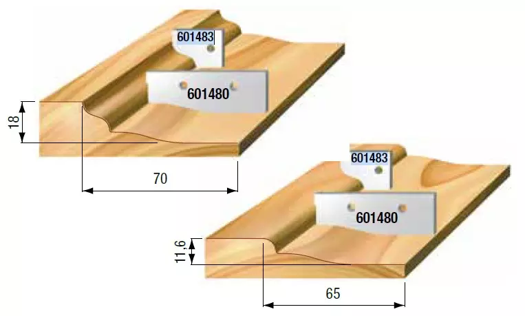 STARK Utbytesskär, Profil H1, 19,3mm x 27,5mm x 2mm (par)