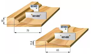 STARK Utbytesskär, Profil H1, 19,3mm x 27,5mm x 2mm (par)
