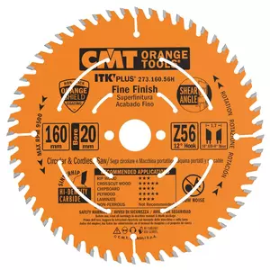 CMT ITK Plus sågklinga D160 Z56d20 K1,7 ATB+8°