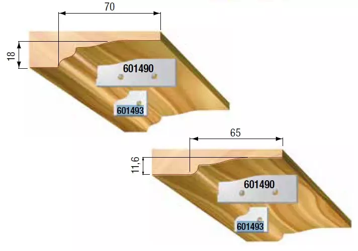 STARK Utbytesskär, Profil H2, 19,3mm x 27,5mm x 2mm (par)