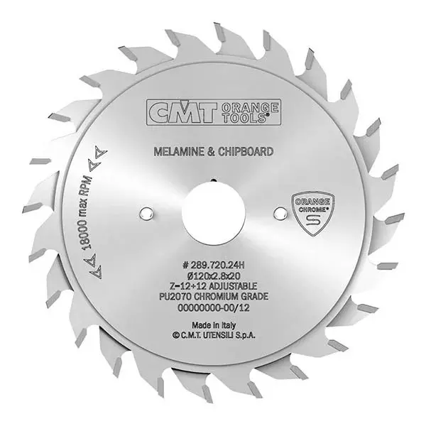CMT Ritsklinga chrome ställbar d120 z12+12 skärbredd 2,8-3,6