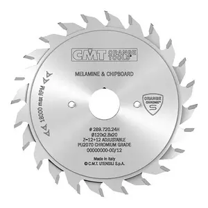 CMT Ritsklinga chrome ställbar d120 z12+12 skärbredd 2,8-3,6