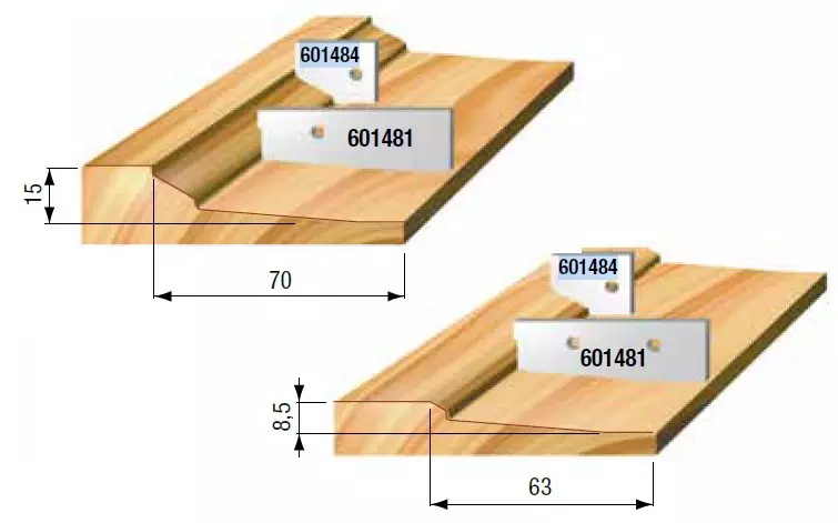 STARK Utbytesskär, Profil L1, 19,3mm x 27,5mm x 2mm (par)