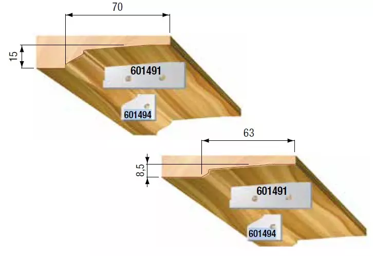 STARK Utbytesskär, Profil L2, 19,3mm x 27,5mm x 2mm (par)