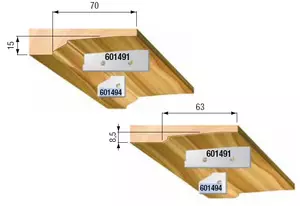 STARK Utbytesskär, Profil L2, 19,3mm x 27,5mm x 2mm (par)