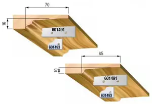 STARK Utbytesskär, Profil H2, 19,3mm x 27,5mm x 2mm (par)