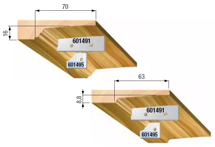 STARK Utbytesskär, Profil M2, 19,3mm x 27,5mm x 2mm (par)
