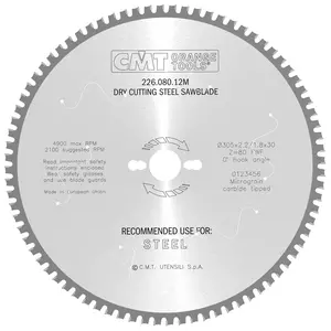 CMT Metallsågklinga D305 Z80 d30 skärbredd 2,2