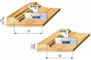 STARK Utbytesskär, Profil E1, 60mm x 17mm x 2mm (par)