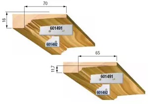 STARK Utbytesskär, Profil G2, 19,3mm x 27,5mm x 2mm (par)