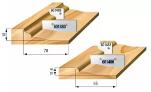 STARK Utbytesskär, Profil E1, 60mm x 17mm x 2mm (par)