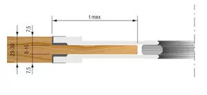 STARK Ställbar slitsfräs, Ø250mm 8 - 15 mm med shims