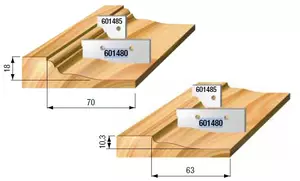 STARK Utbytesskär, Profil E1, 60mm x 17mm x 2mm (par)