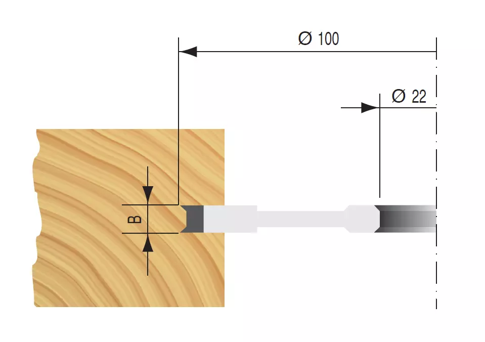 STARK Lamello fräs Ø100mm, B=3,95mm, Ø22mm, Z7
