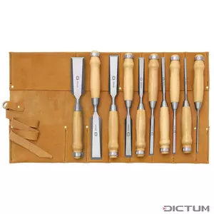 DICTUM Långa Stämjärn SET 10-delar i läderfodral Dictum®