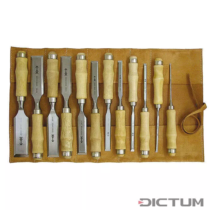 Pfeil® Stämjärn SET 12-delar läderetui Dictum®