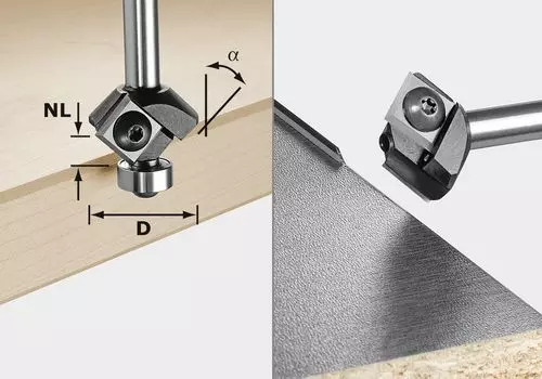 Fasfräs med vändskär S8 HW 45° FESTOOL