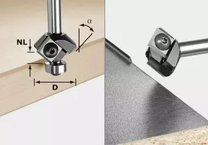 Fasfräs med vändskär S8 HW 45° FESTOOL