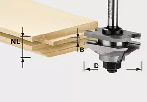 Profil-fjäderfräs HW S8 D46 x FESTOOL