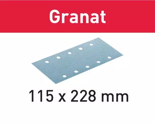 Slippapper STF 115X228 Granat 50/100-pack Festool