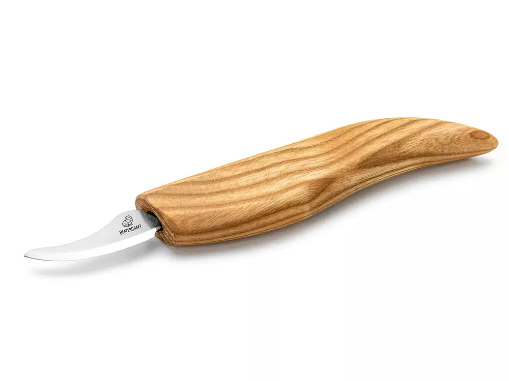 BeaverCraft C18 Täljkniv / Slöjdniv böjt blad