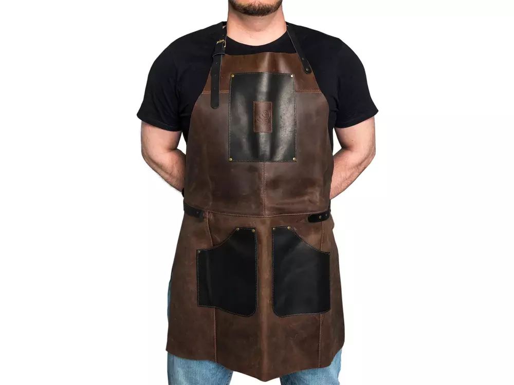 BeaverCraft AP3X Täljförkläde kraftigt läder