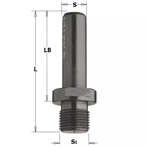 Skaft M10x1,5 S8 L55/40 TB