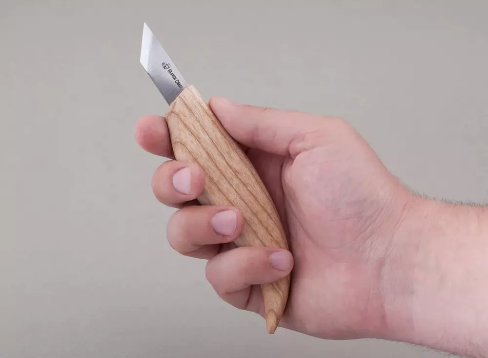Beavercraft C12 Täljkniv / Karvsnittskniv snett blad