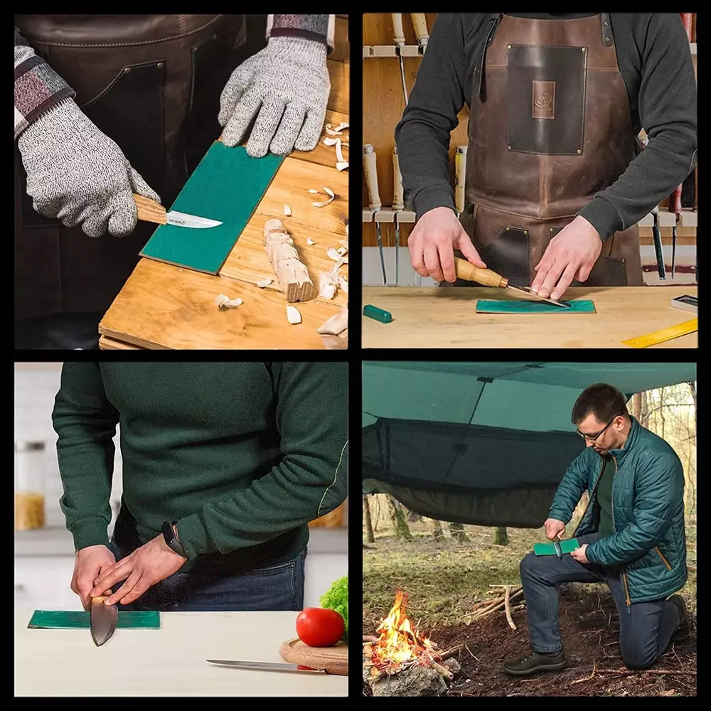 BeaverCraft LS2P1 Läderstrigel + brynpasta P1
