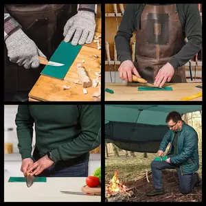BeaverCraft LS2P1 Läderstrigel + brynpasta P1